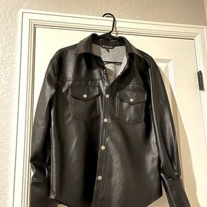 Over sized pleather jacket!